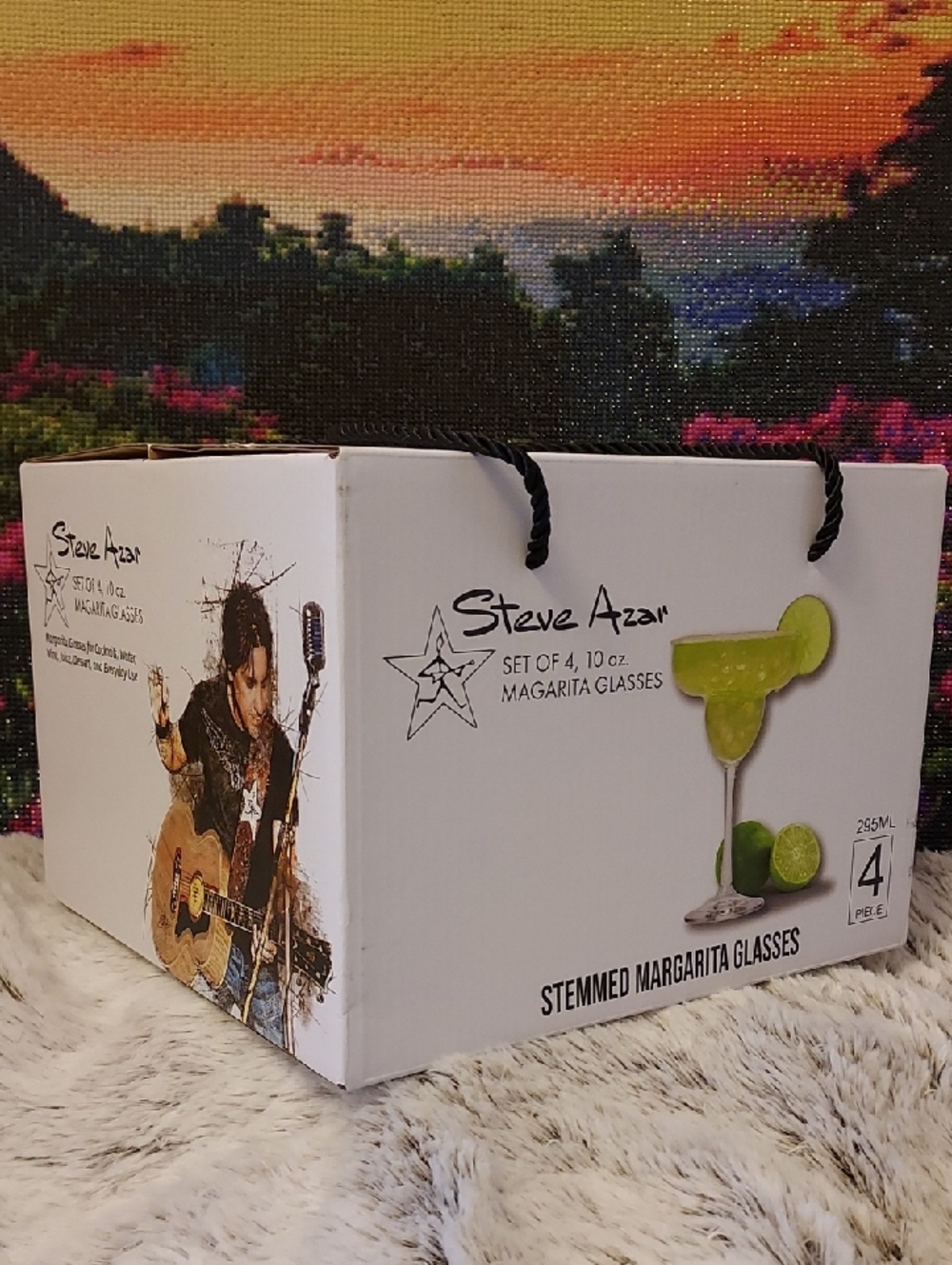 Steve Azar Stemmed Margarita Glasses Set of 4